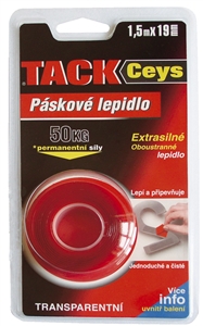 p�ska lep.TACKCEYS 19mmx1,5m tr.oboustr.